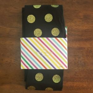 Kate Spade Black & Gold Tights